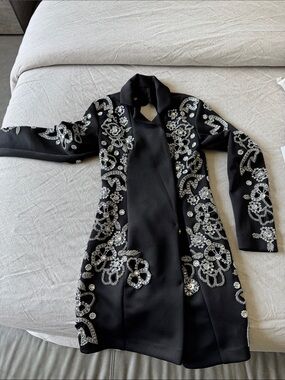 ASOS Black Mini Dress with Silver Embellishments